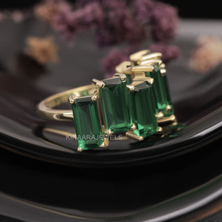 Seven Emerald Gemstone Ring - Kinaara Jewels