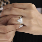 Triangle shape Moissanite Engagement Ring - Kinaara Jewels