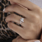 Vintage Radiant Cut Diamond Cluster Engagement Ring - Kinaara Jewels1