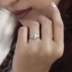 Radiant Cut Moissanite Engagement Ring5