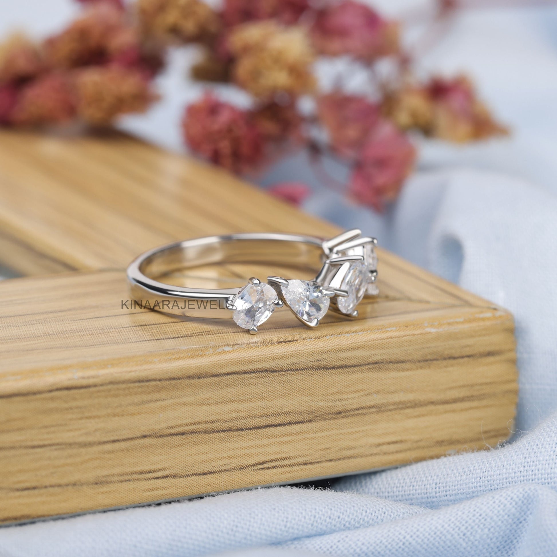 multi shaped diamond band