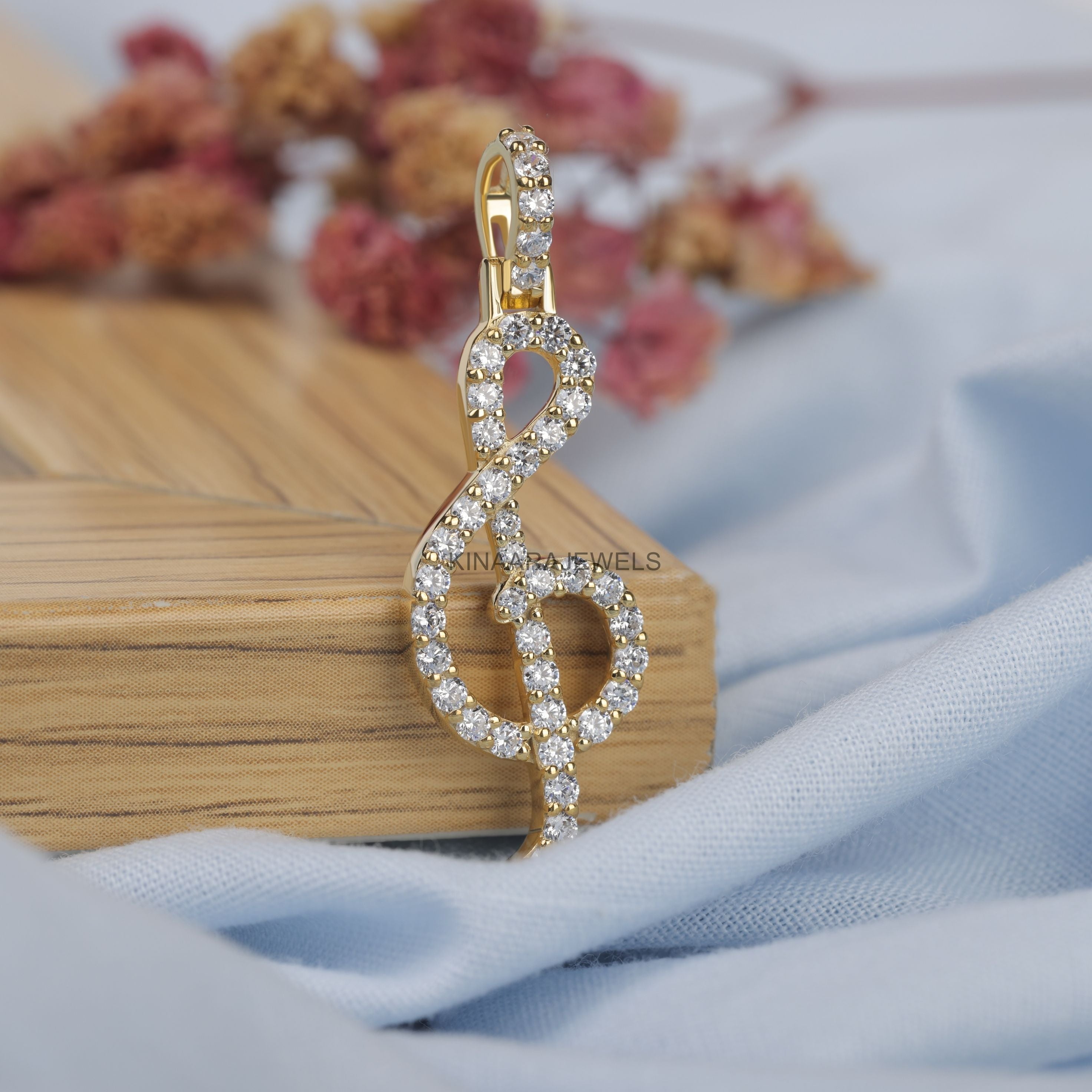 Musical Note Lab Grown Diamond Pendent for Women