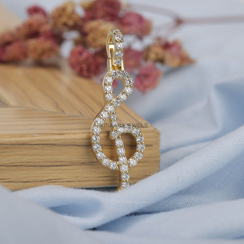 Musical Note Lab Grown Diamond Pendent for Women