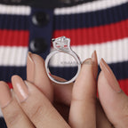 7 mm Triangle Moissanite Solitaire Ring - Kinaara Jewels2
