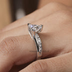 Triangle Moissanite Solitaire Ring7