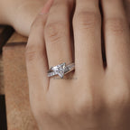Triangle Moissanite Solitaire Ring8
