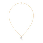 Round Cut Lab Grown Diamond Solitaire pendant with 6 Prong Setting, Pendant with chain
