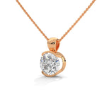 lab diamond solitaire necklace