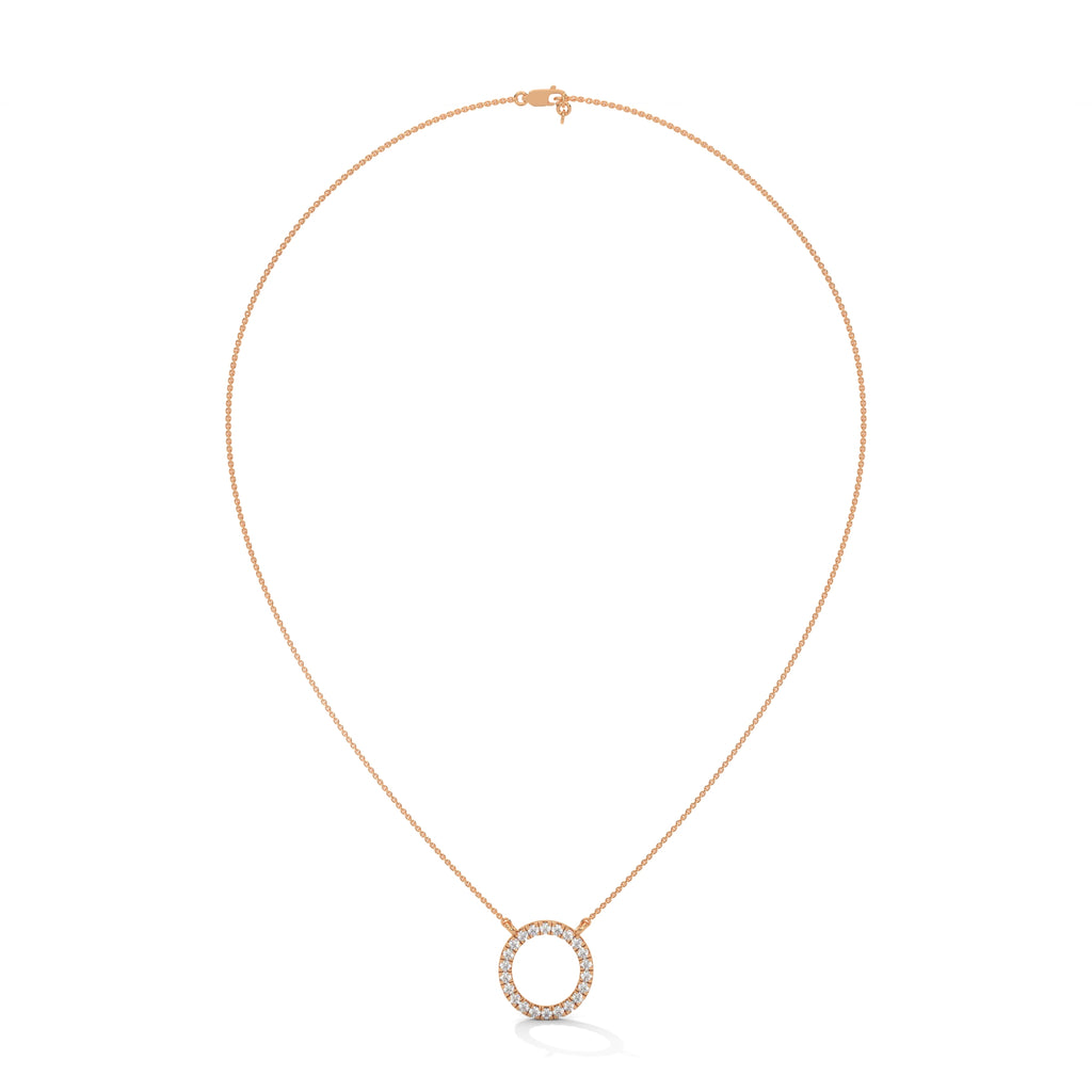 lab grown diamond circle pendent