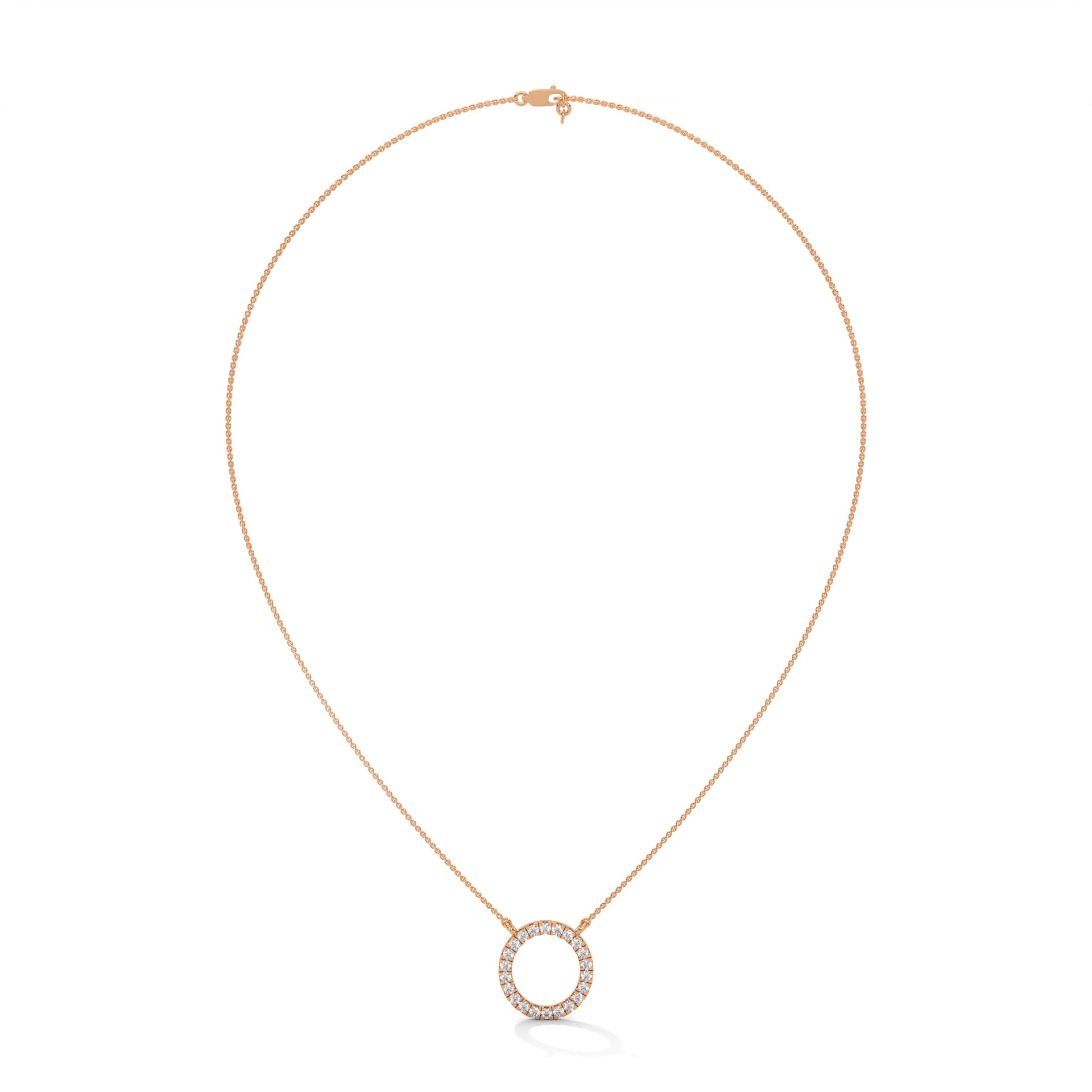 lab grown diamond circle pendent