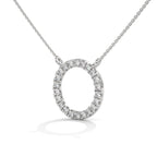 lab grown diamond circle shaped pendent