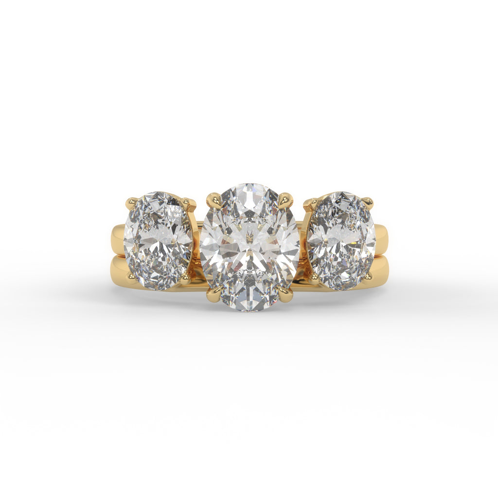 oval cut twin moissanite diamond