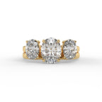 oval cut twin moissanite diamond