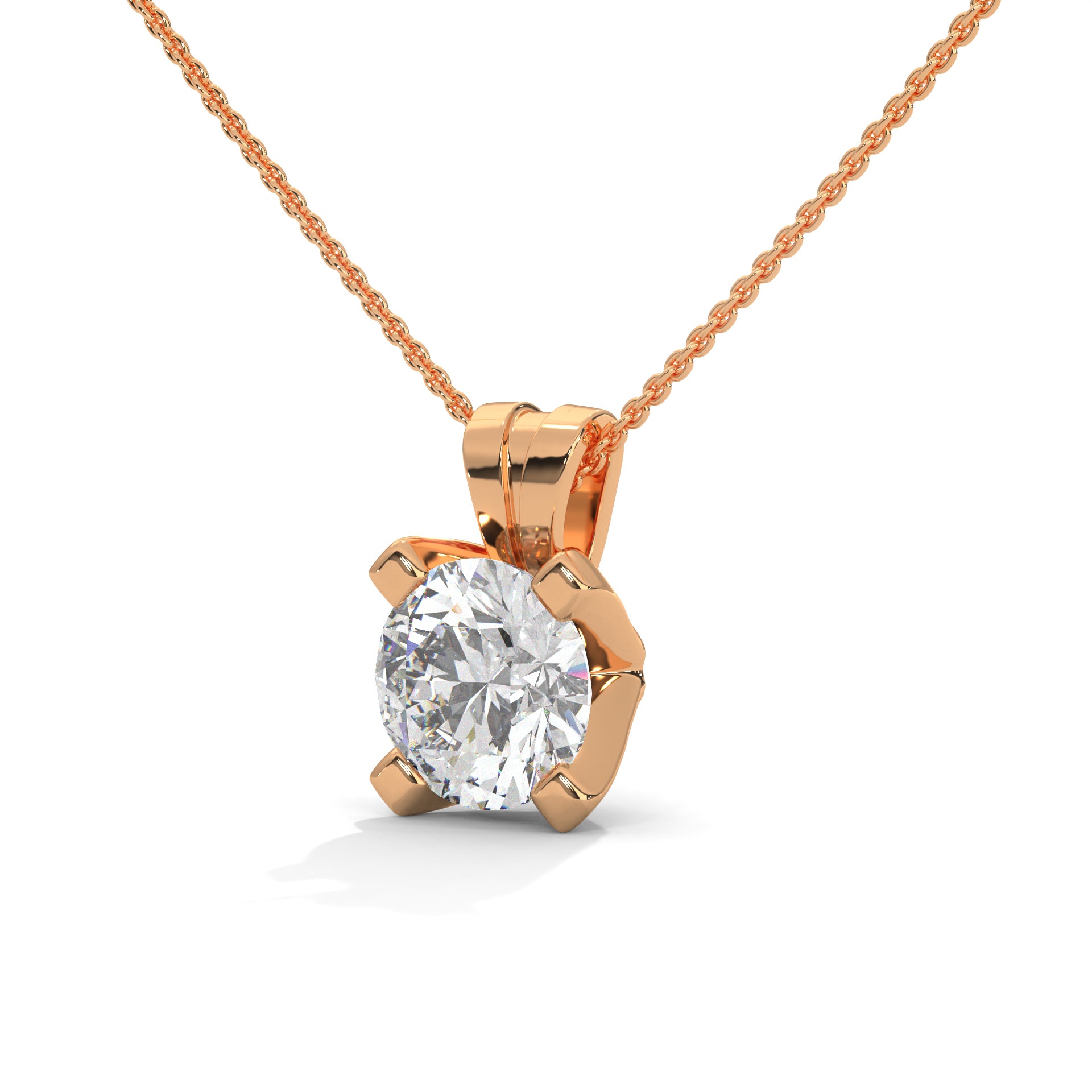 lab grown diamond solitaire necklace