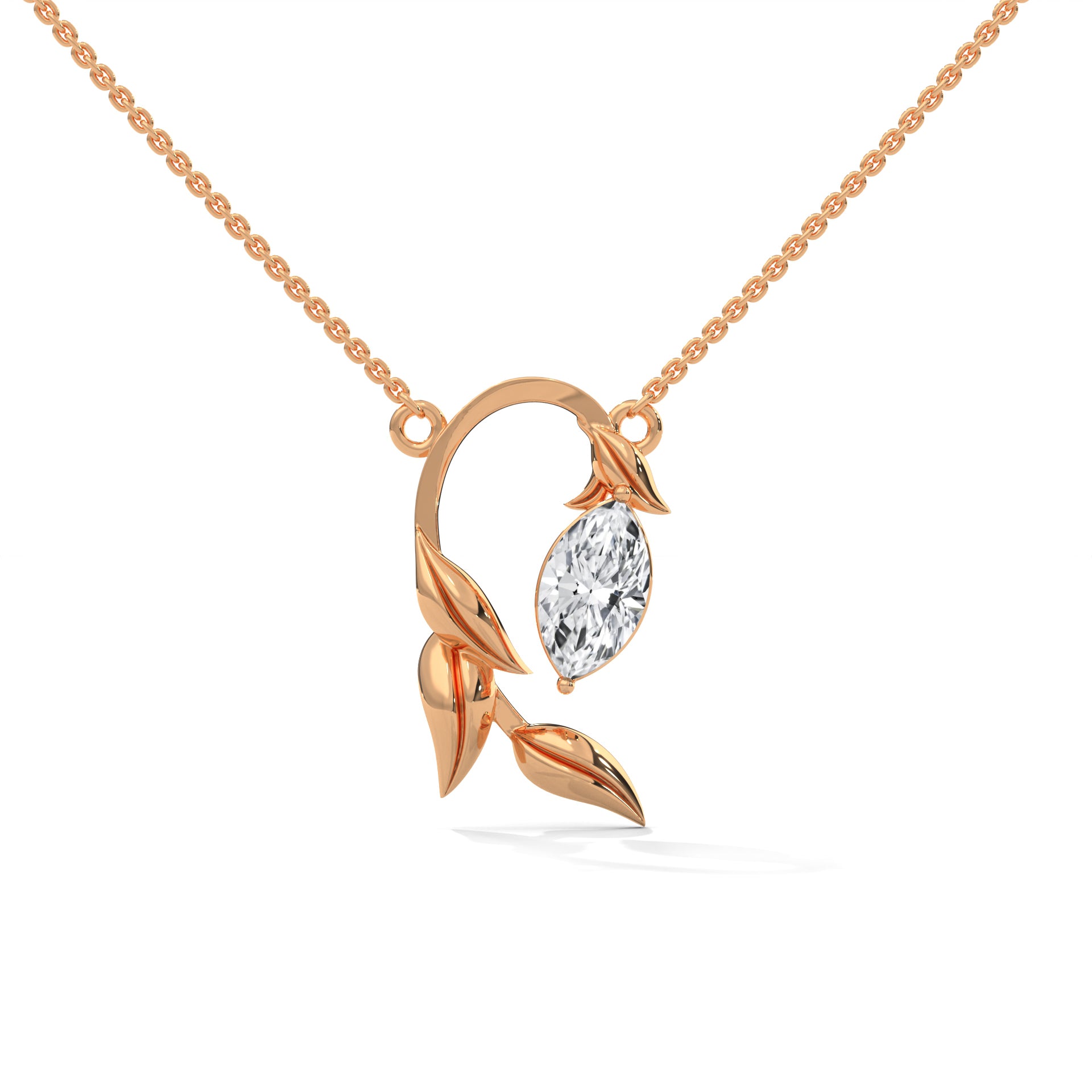 leaf design necklace