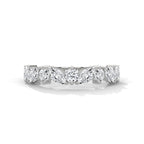 marquise cut moissanite half eternity band