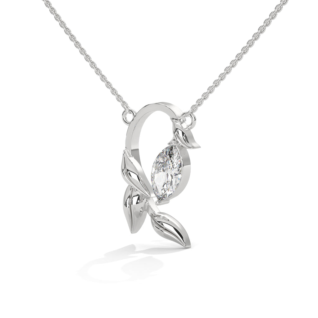 marquise lab diamond pendent