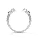 Stylish Marquise Moissanite Open Wrap Wedding Band