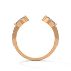 Stylish Marquise Moissanite Open Wrap Wedding Band