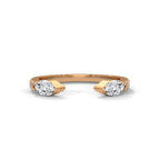Stylish Marquise Moissanite Open Wrap Wedding Band