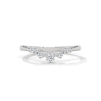 moissanite curved half eternity band