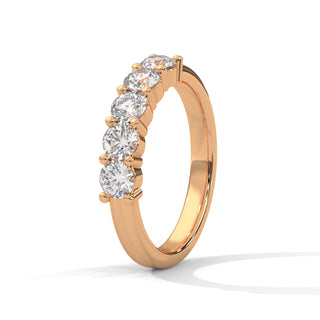 moissanite five diamond wedding band