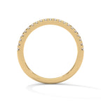 moissanite gold wedding band