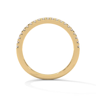 moissanite gold wedding band
