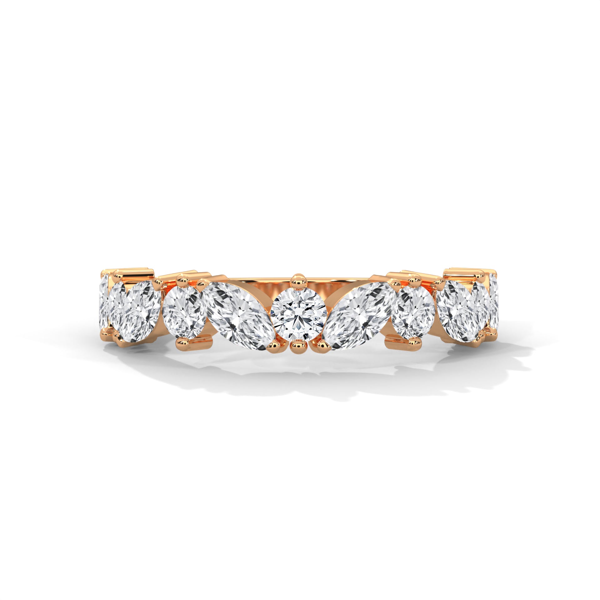 moissanite half eternity band