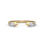 Stylish Marquise Moissanite Open Wrap Wedding Band