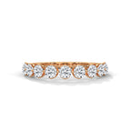 nine round moissanite half eternity band