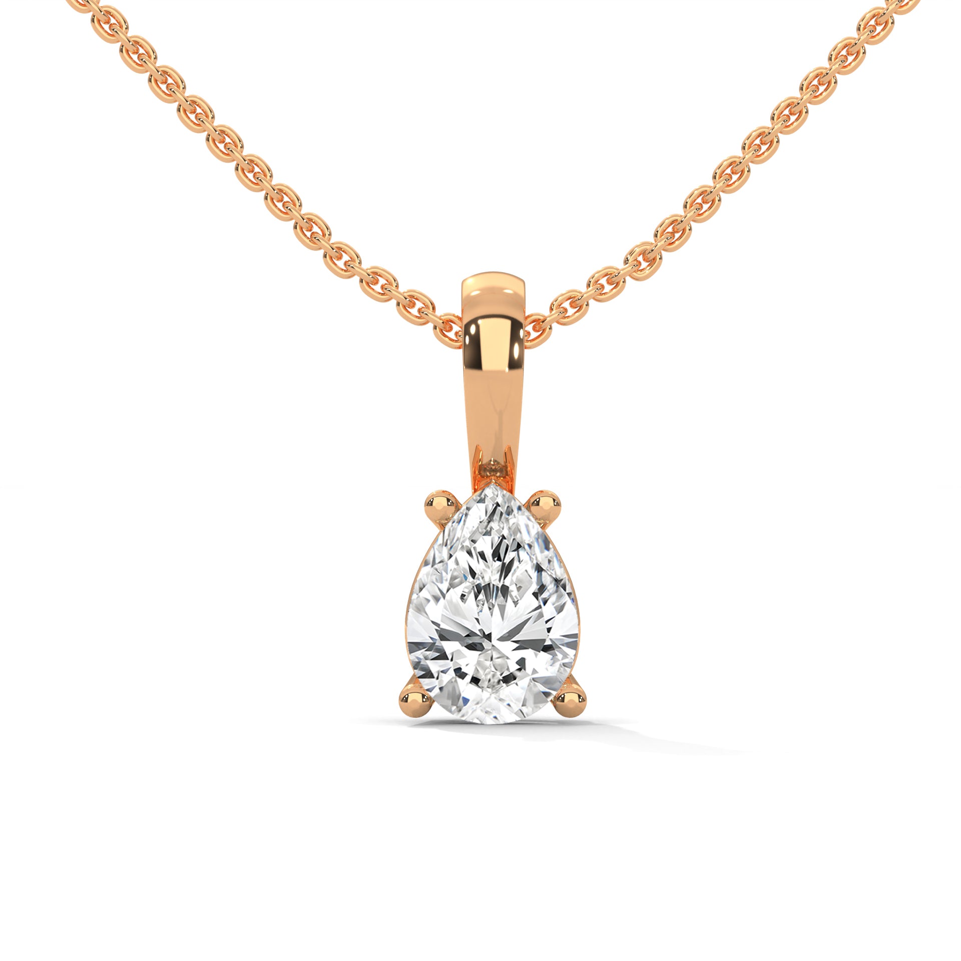 pear diamond solitaire pendant
