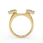 Pear-Shaped Double Diamond Enhancer Band