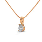 pear solitaire pendant