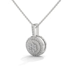 pendant with double halo setting