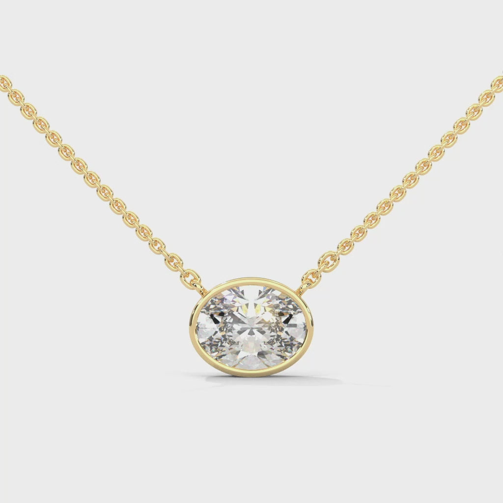 1.0 Ct East West Oval Cut Lab Grown diamond for women