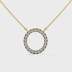 Circle Pendant with Lab Diamond