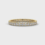 wedding band with bezel set in 18K Yellow Gold


