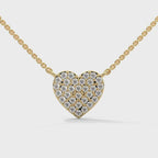 Round Diamond Pendant with Chain 10K