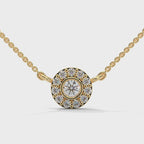 Solitaire Diamond Necklace with Bezel Setting
