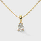 Pear Shaped Diamond Solitaire Necklace

