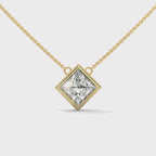 bezel diamond pendant