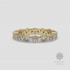 Marquise & Round Cut Moissanite Full Eternity Band