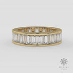 baguette cut full eternity moissanite wedding band4