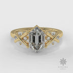 Hexagon Cut Lab Grown Diamond Ring4