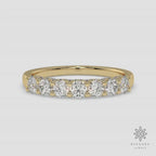 lab grown diamond hidden halo half eternity wedding band6