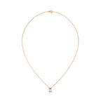 radiant cut solitaire pendant
