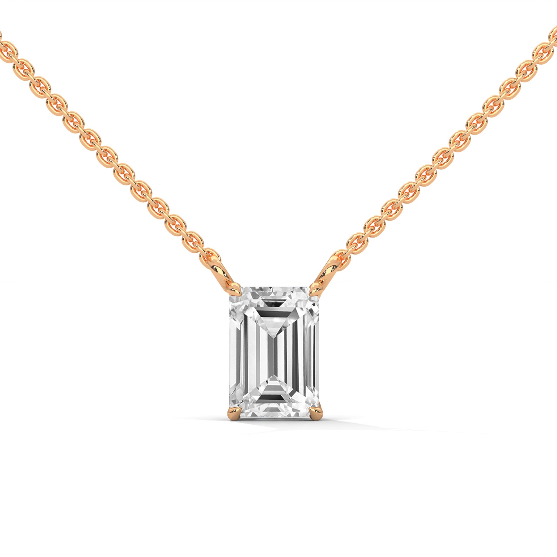 radiant solitaire necklace