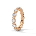 rose gold moissanite eternity band