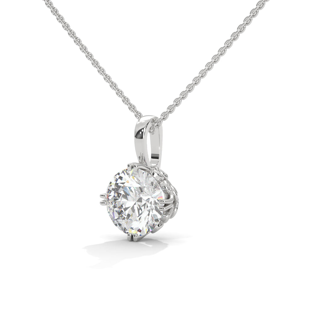 round brilliant diamond solitaire pendant